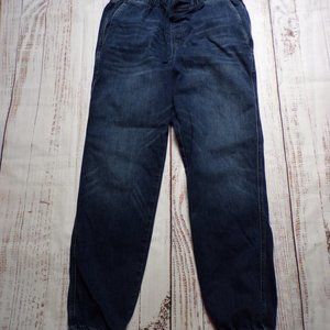 Gap Khaki's Womens Jogger Jean Size M Denim High Rise Elastic Tie - 231535